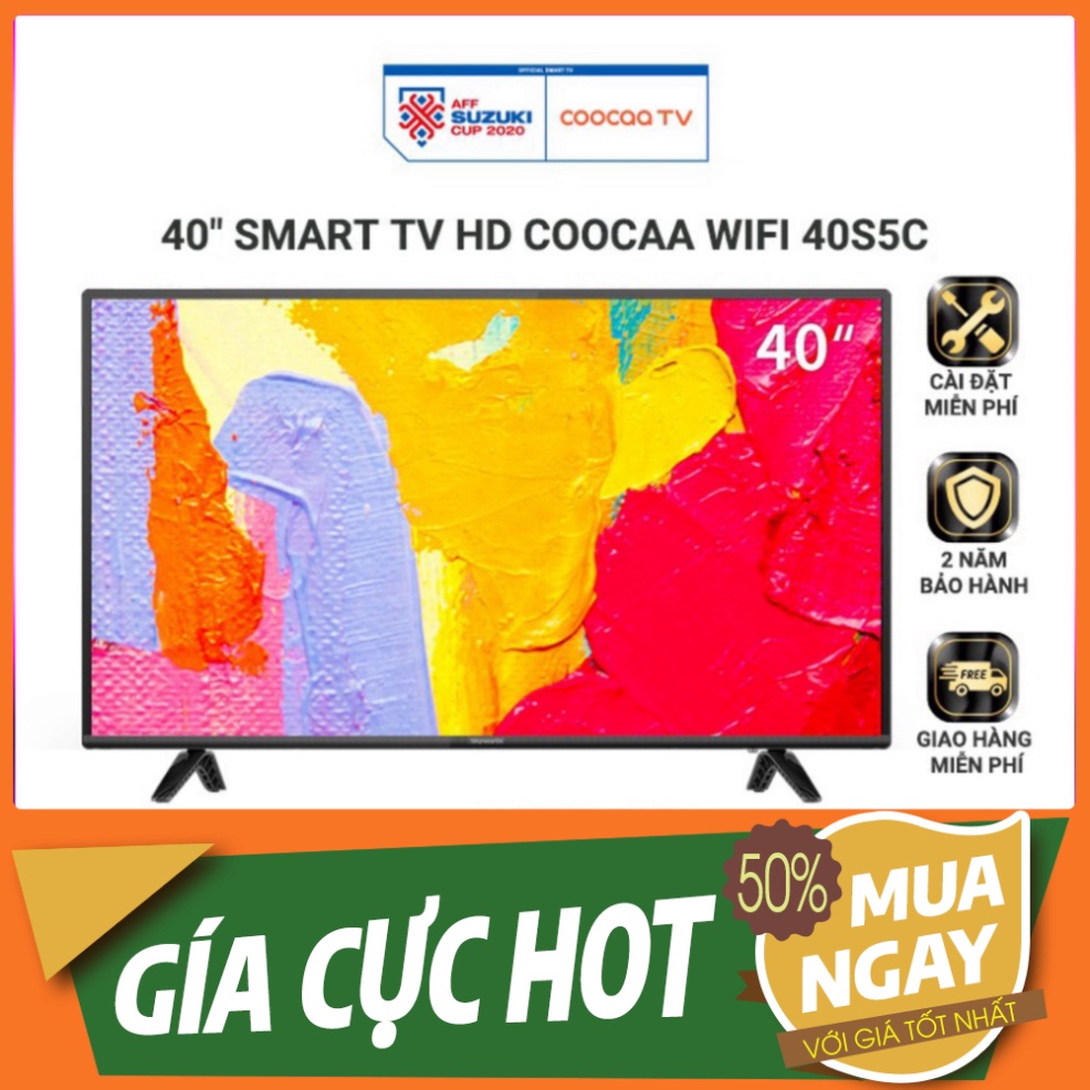 Smart TV Full HD Coocaa 40 inch - Model 40S5C (Đen) - Miễn phí lắp đặt