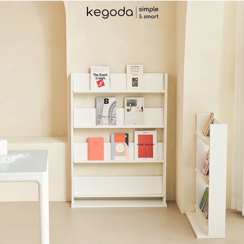 Kệ Gỗ 4 Tầng Để Sách, Tạp Chí Rộng 80cm Thương Hiệu KEGODA
