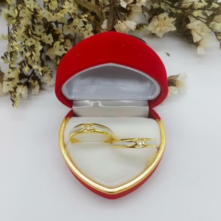 Nhẫn đôi bạc xi vàng