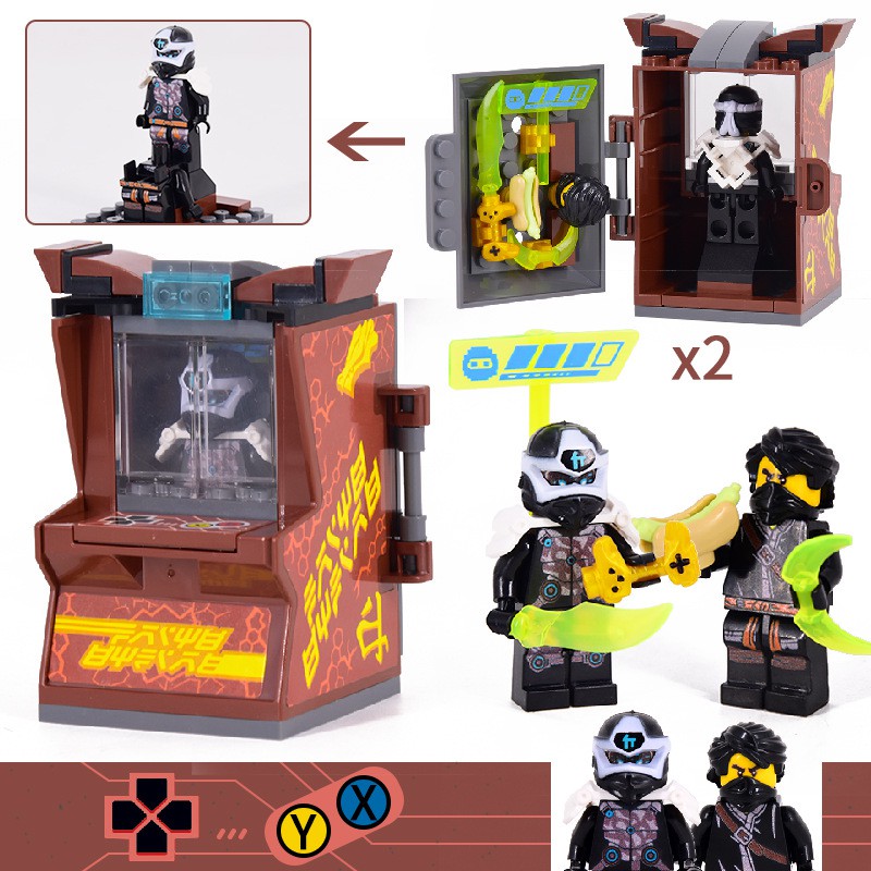 Lắp Ráp Hộp Game Ninjago Arcade Pods GM85025 Các Mẫu Nhân Vật Jay Zane Kai LLoyd Nya Sư phụ Wu Garmadon