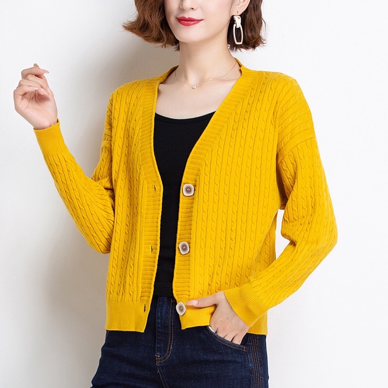 Áo khoác len cardigan nữ chất đẹp mịn