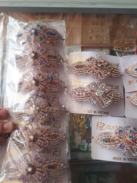 Cặp tóc đính đá hàng cao cấp