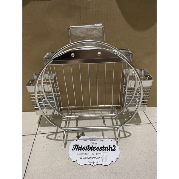 Kệ dao thớt đa năng inox304 - ống đũa-dắt dao- gài thớt inox304