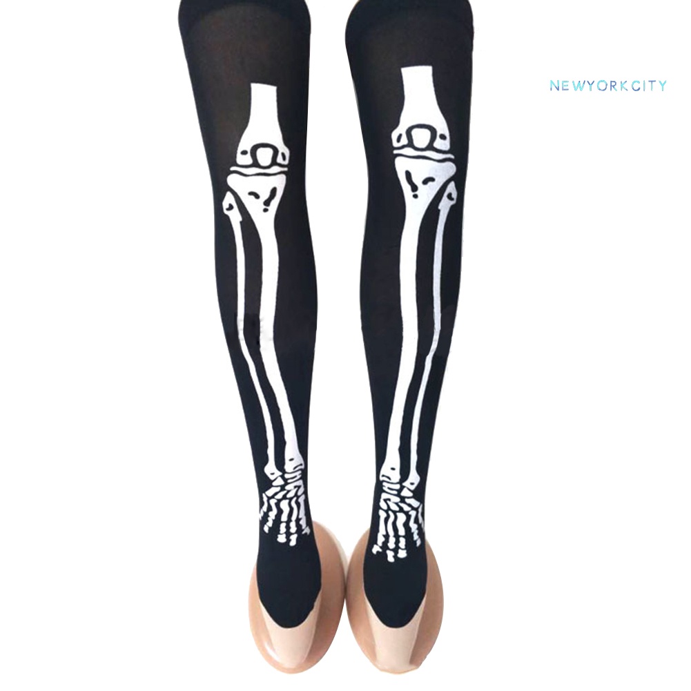 Tất Chân In Hình Bộ Xương Và Dơi Độc Đáo Cho Nữ