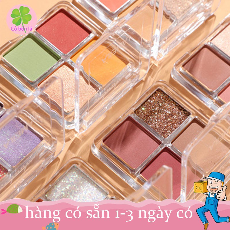 Bảng Phấn Mắt Lameila 4 Màu Chống Thấm Nước Cao Cấp