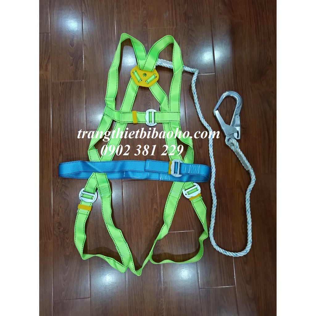 Dây an toàn toàn thân 1 móc thép lớn Polyester cao cấp