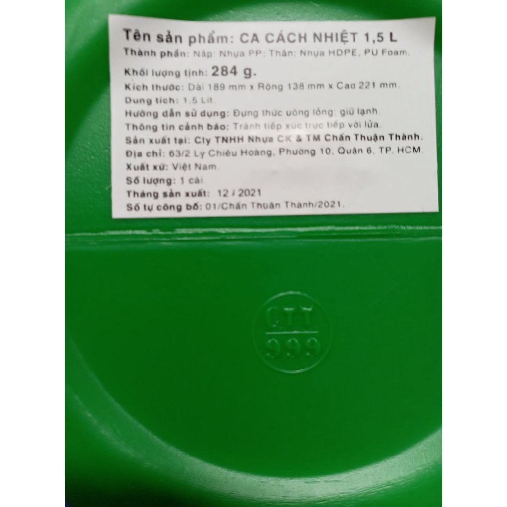 Ca cách nhiệt 1,5 L