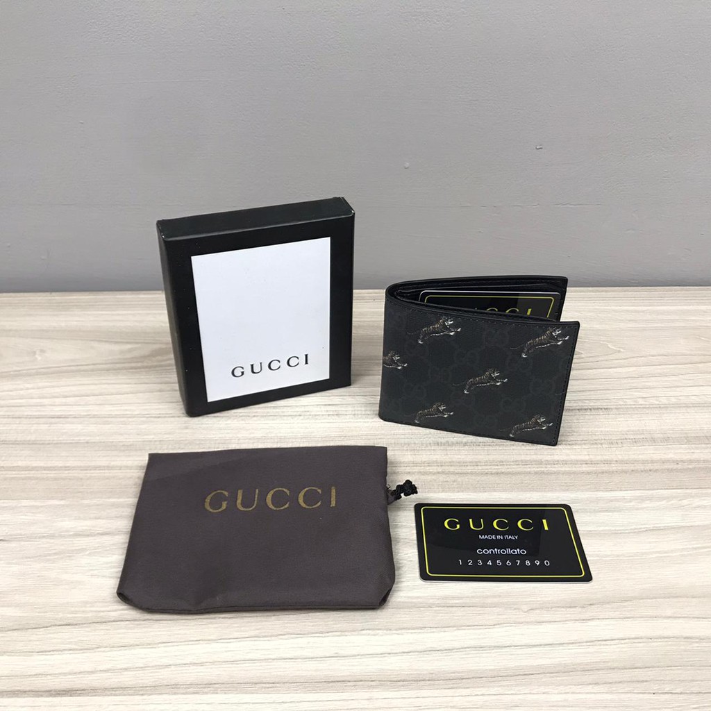 Ví Gucci In Hình Rắn / Hổ / Ong Cá Tính Cao Cấp Cho Nam Tỉ Lệ 1: 1