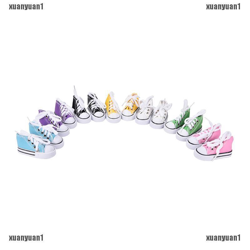 Giày Vải Canvas Mini 16 Inch 7.5cm Dành Cho Búp Bê