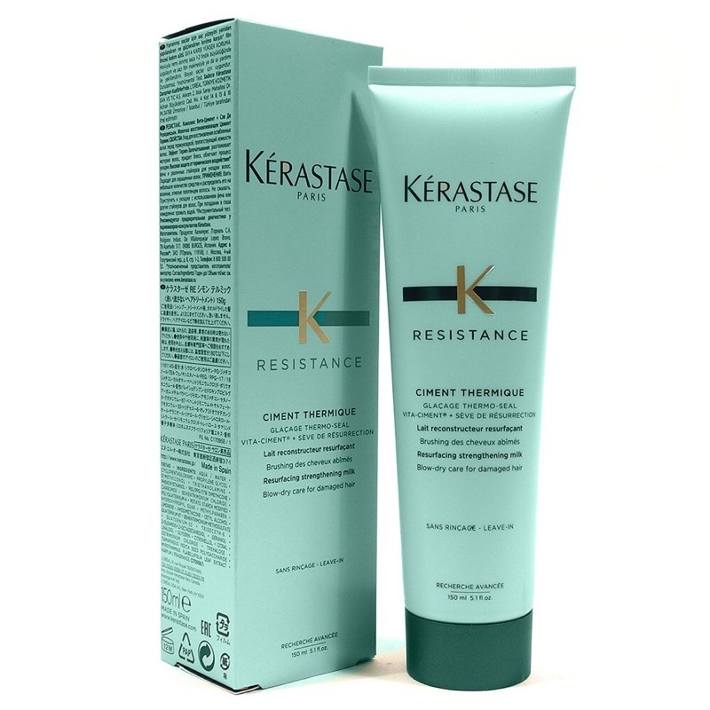 Kem dưỡng xả khô chống nhiệt Kerastase Resistance Blow-Dry Primer Leave In Ciment Thermique 150ml