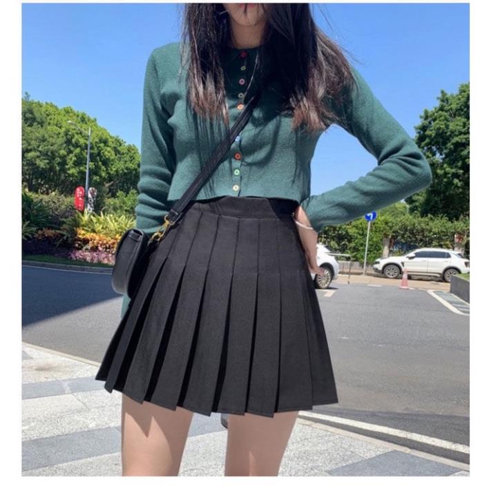 CHÂN VÁY TENNIS ĐEN TRƠN CÓ QUẦN TRONG XINH LẮM NHA [Hàng Siêu Cấp] | BigBuy360 - bigbuy360.vn