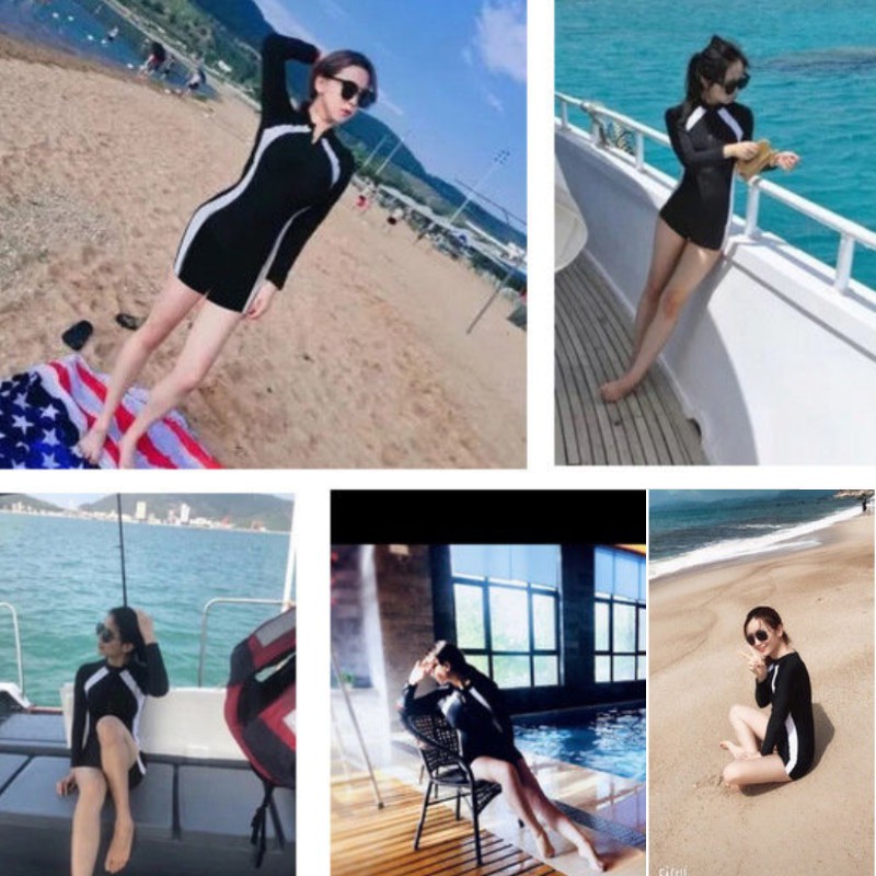 [AVAILABLE] One-piece long-sleeve swimwear sports bigsize seductive women | BigBuy360 - bigbuy360.vn