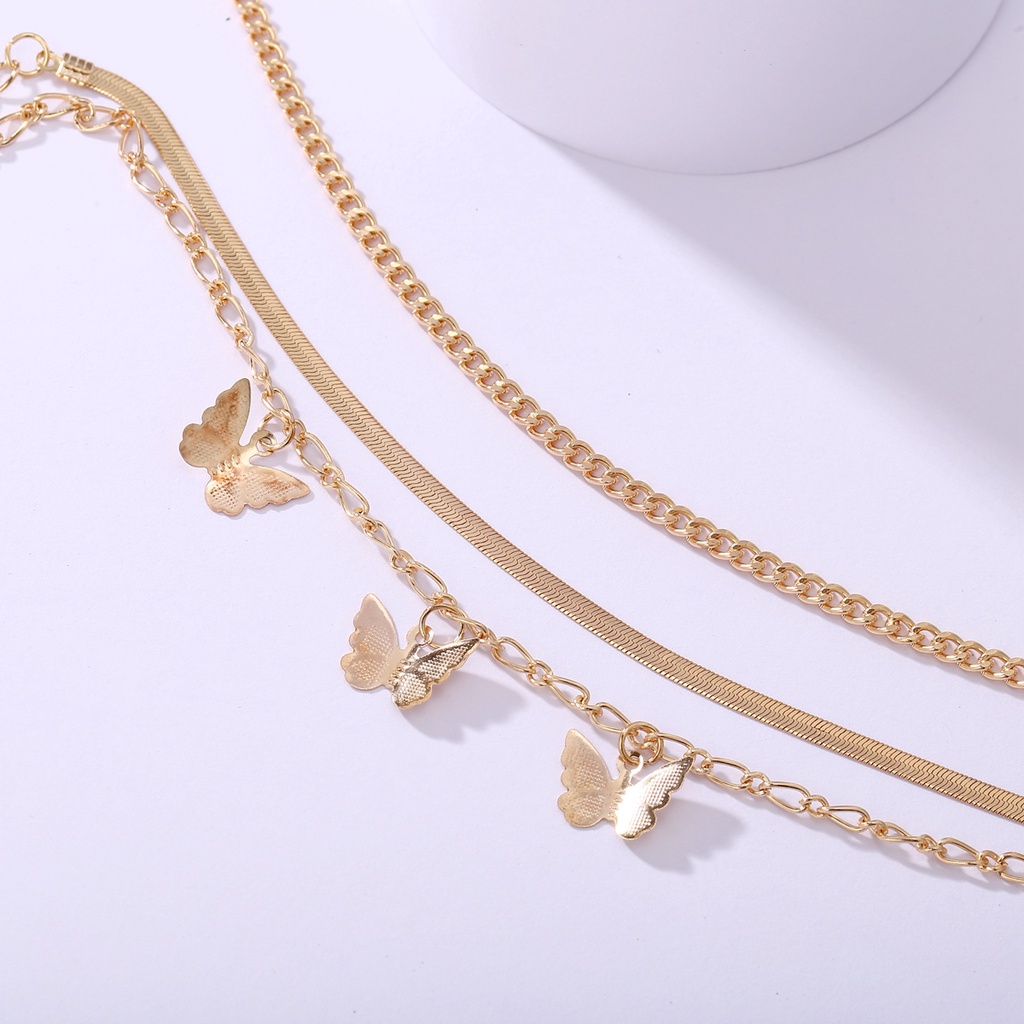 Lắc Chân Mạ Vàng Thiết Kế Bươm Bướm Xinh Xắn Cho Nữ