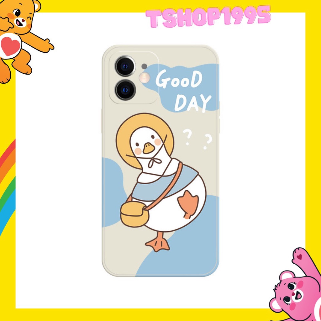 Ốp lưng IPHONE dẻo cạnh vuông 6/6plus/6s/6splus/7/7plus/8/8plus/x/xr/xs/11/12/13/pro/max/plus/promax mẫu Vịt dễ thương