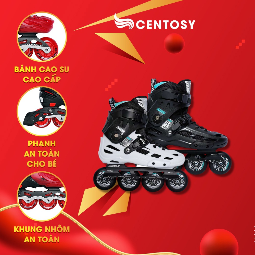 Giày Patin Người Lớn Cao Cấp - Centosy Cougar MZS 509 - Form Chắc Chắn, Bánh Chất Lượng