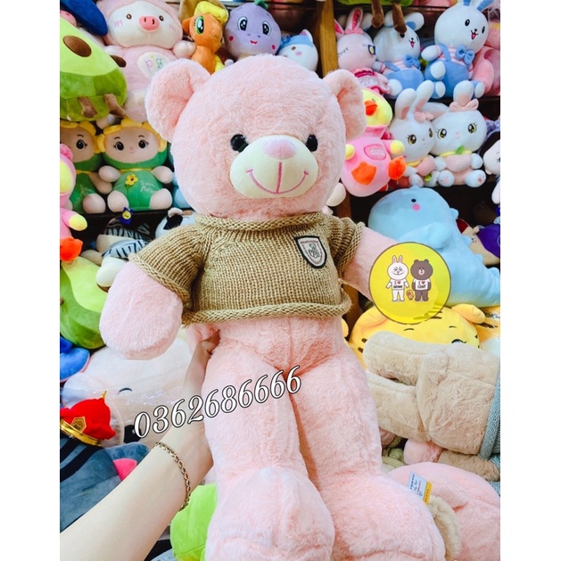 Gấu bông teddy áo len Iloveu 4 màu kích thước 60cm - Xưởng gấu bông Việt Nam