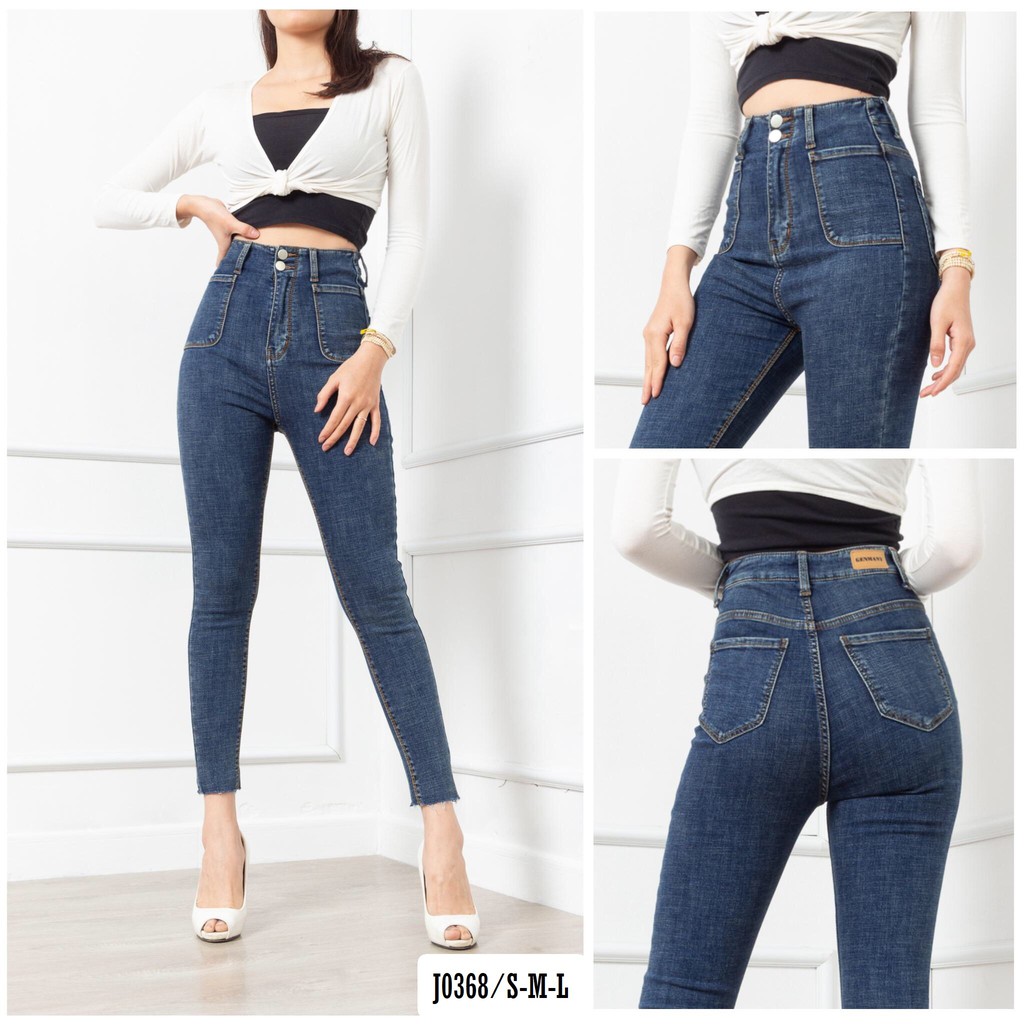 Quần Jean Nữ Skinny 2 Nút Cạp Cao Siêu Xinh J0368