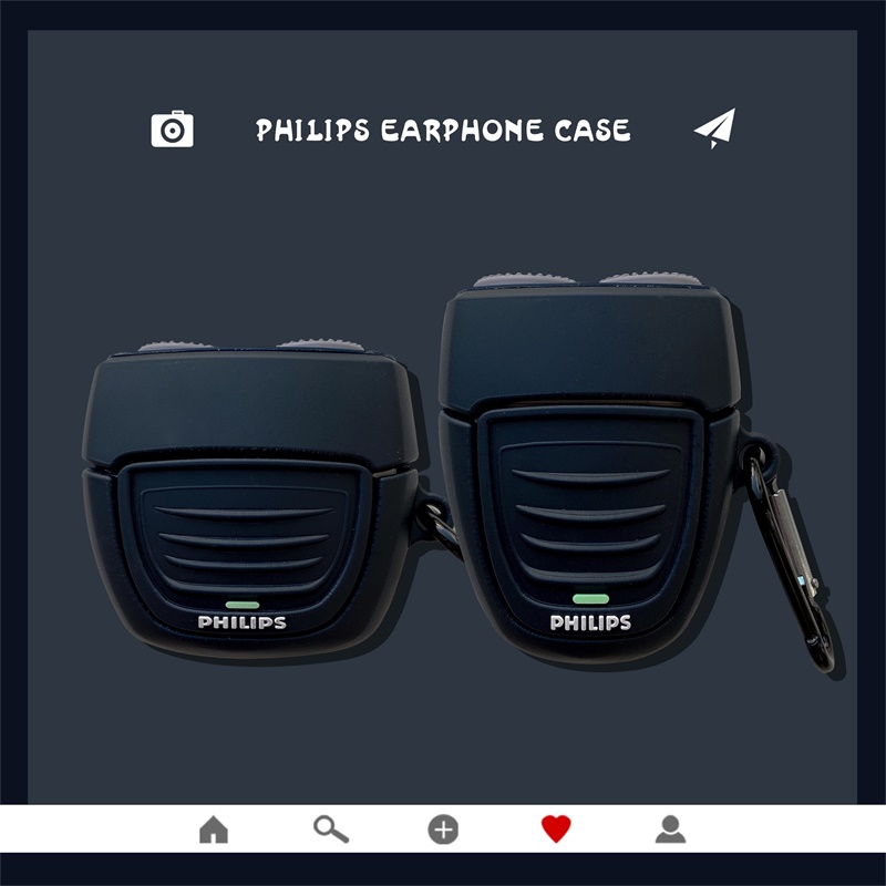 Ốp Bảo Vệ Hộp Đựng Tai Nghe Airpods 1/2 pro Thiết Kế Hình Dao Cạo Philips Độc Đáo