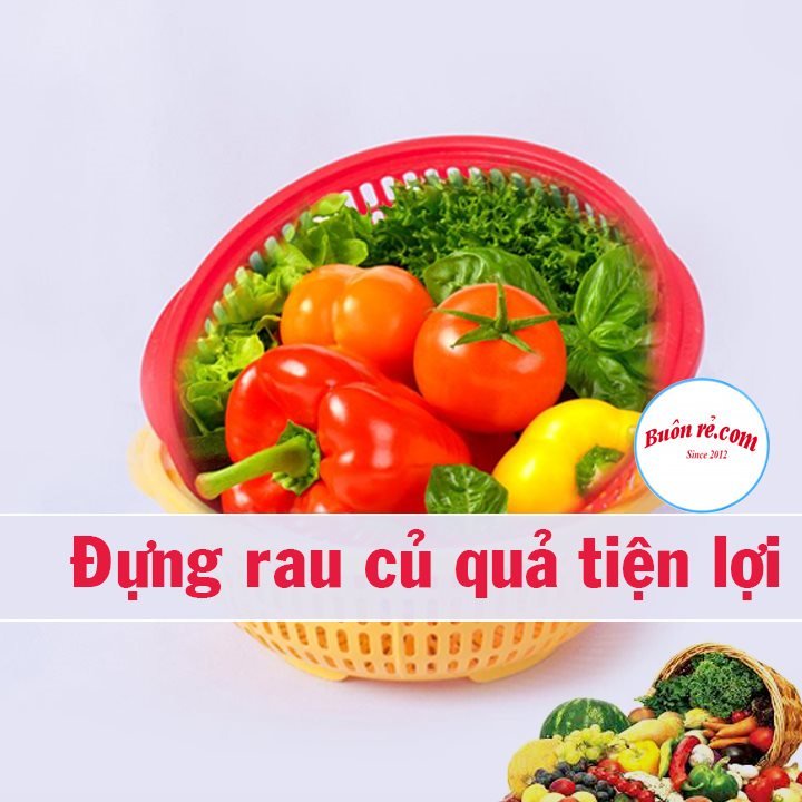 Rổ rá rửa rau, vo gạo, đựng hoa quả Việt Nhật (MS:3501) có tai cầm tiện lợi – Buôn rẻ 01402