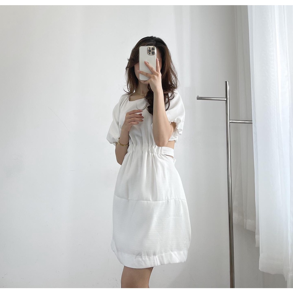 Đầm cổ tròn  khoét lưng thời trang  miho house