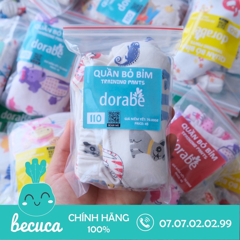 BeCuCa Baby Quần bỏ bỉm Dorabe cao cấp dành cho bé trai và bé gái từ 3 đến