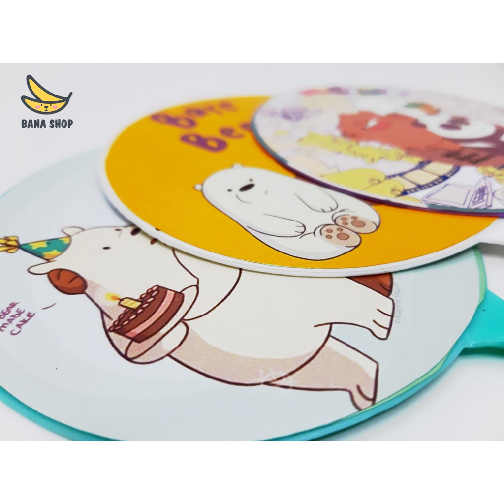 Bút bi hình quạt anh em gấu Chúng tôi là Gấu bare cute