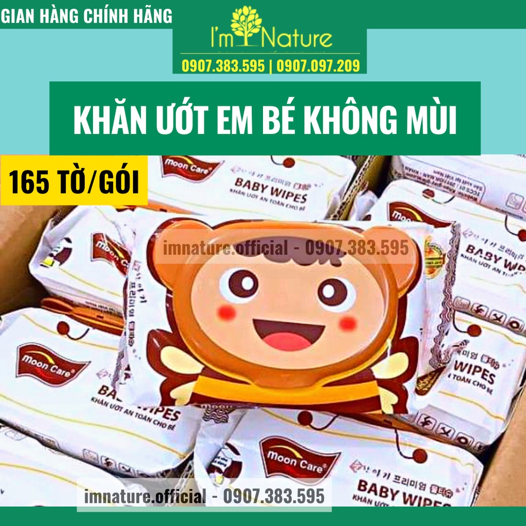 Khăn Ướt Em Bé 165 Tờ - Không Mùi Dịu Nhẹ - Dày Mềm Mịn