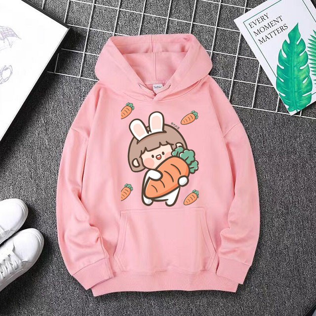 Áo Hoodie Nam Nữ Thu Đông Ấm Áp Chất Nỉ Mềm Mịn Không Nhăn, Không Xù In 3D Bé Cà Rốt Siêu Xinh Cute Mặc Đi Chơi - Đi Học