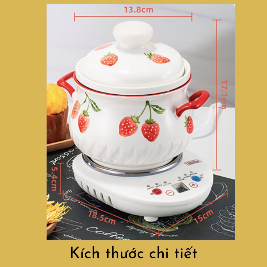 Thố chưng yến điện phiên bản mới nhất 2021 - nồi hầm mini đa năng - đồ dùng phòng bếp tiện ích