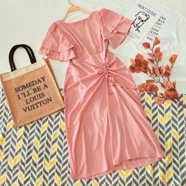 Đầm váy maxi rút dây 3 màu (kèm hình thật) | BigBuy360 - bigbuy360.vn