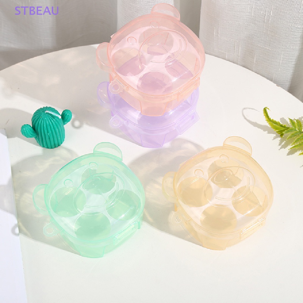 Hộp 4 Ngăn Đựng Mút Trang Điểm Tiện Dụng