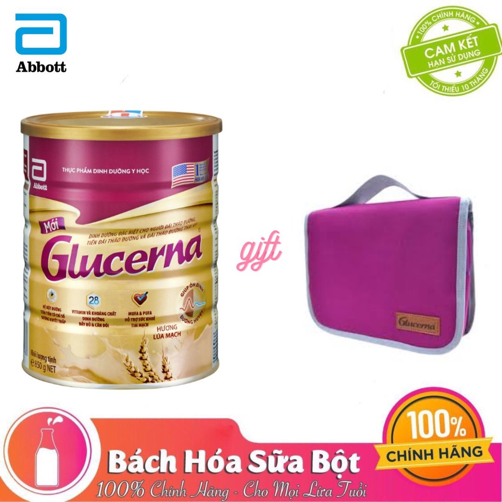 Sữa Bột Abbott Glucerna Vani 850g - Tặng Túi Glucerna