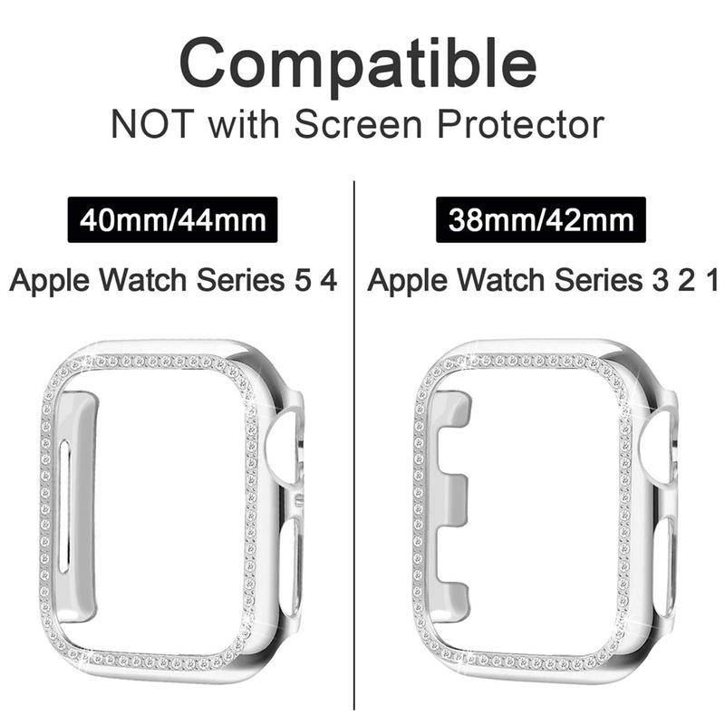 Ốp Bảo Vệ Đồng Hồ Đính Kim Cương Lấp Lánh Dành Cho apple watch 7 6 5 4 se 3 2 1 45mm 41mm 42mm 44mm 40mm 38mm