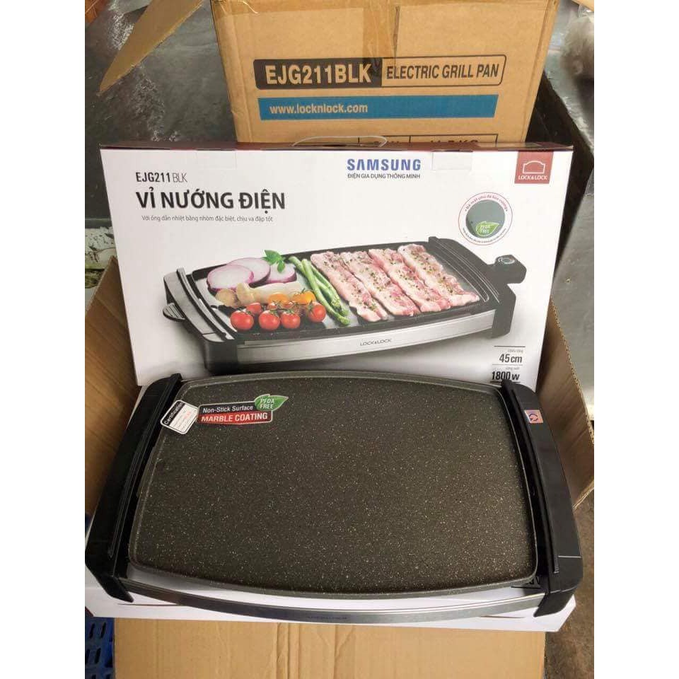 VỈ NƯỚNG ĐIỆN LOCK&LOCK EJG211BLK (1800W)
