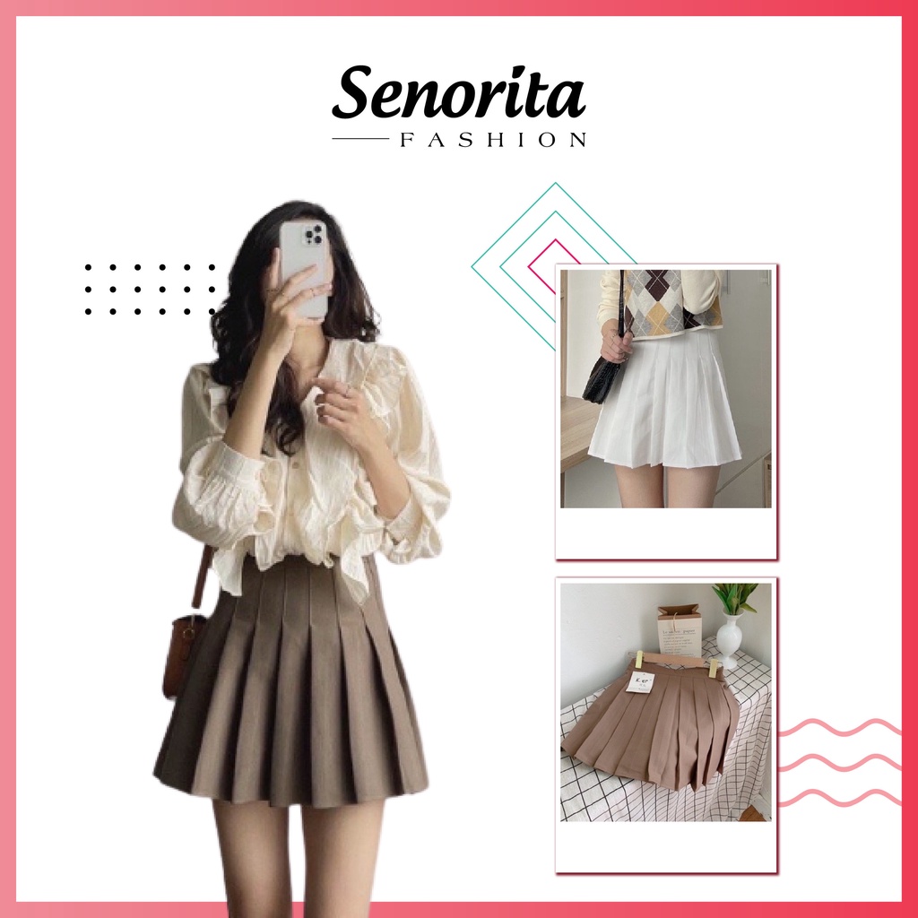 Chân Váy Tennis Ngắn Xếp Ly Thời Trang Nữ Hàn Quốc Cực Hot Senorita (3 size S M L)