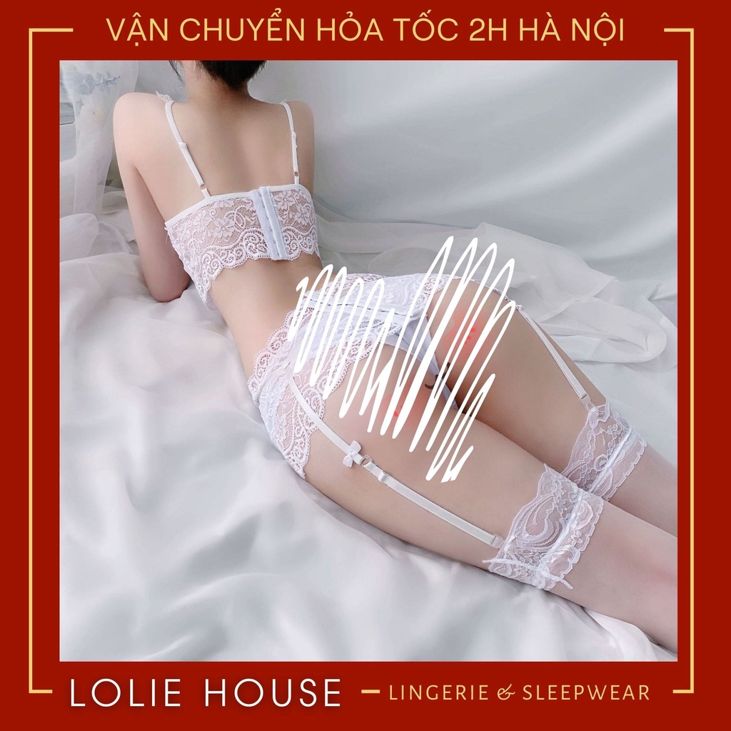 Đồ lót bigsize sexy ren gợi cảm có kẹp tất có đệm ngực cho nữ từ 55 tới 65 kg LOLIE HOUSE - SS12 | BigBuy360 - bigbuy360.vn
