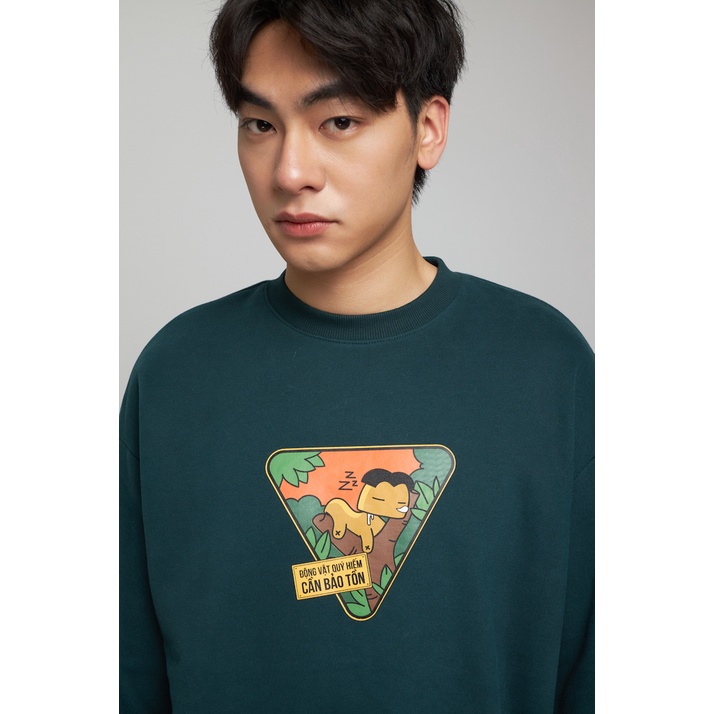 Áo Sweatshirt Nỉ Không Mũ Nam Nữ Unisex BOO Dáng Oversize Form Rộng Nỉ Da Cá In Hình Busticker | BigBuy360 - bigbuy360.vn
