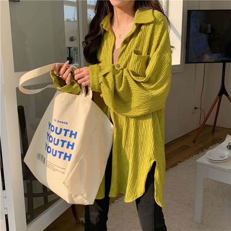 Áo Sơ Mi Tay Dài Chống Nắng Phong Cách Hàn Quốc Thời Trang Mùa Hè Cho Nữ