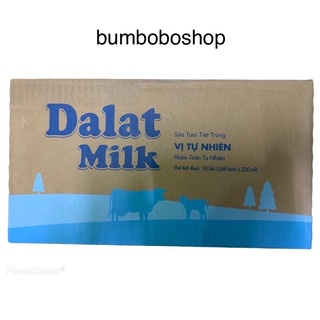 Thùng 48 bịch sữa DALAT MILK 220ml (có đường, ít đường, không đường)