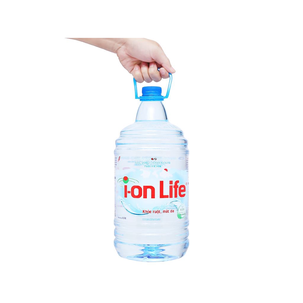 Thùng 4 chai nước uống i-on kiềm Alkaline I-on Life 4.5L - ion life khỏe ruột mát da