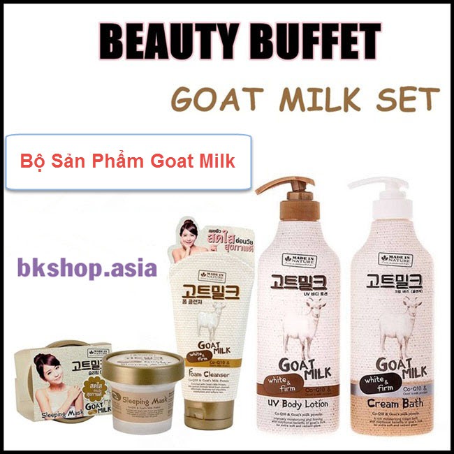 [ Auth Thái ] Mặt Nạ Ngủ  Sữa dê Made in nature Goat Milk Sleeping Mask