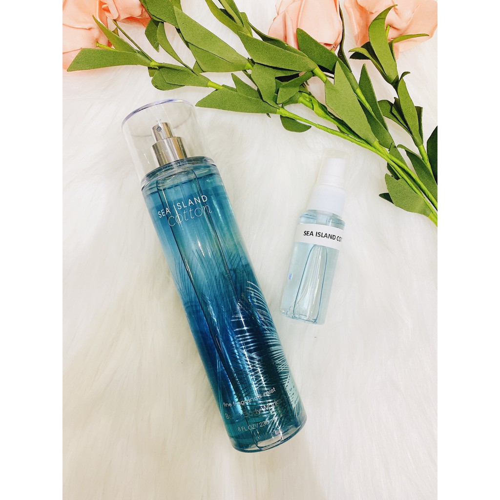 🤎 𝐁𝐨𝐝𝐲𝐦𝐢𝐬𝐭𝐯𝐧 - Xịt Thơm Toàn Thân Bath And Body Works - SEA ISLAND COTTON 236ml 🤎