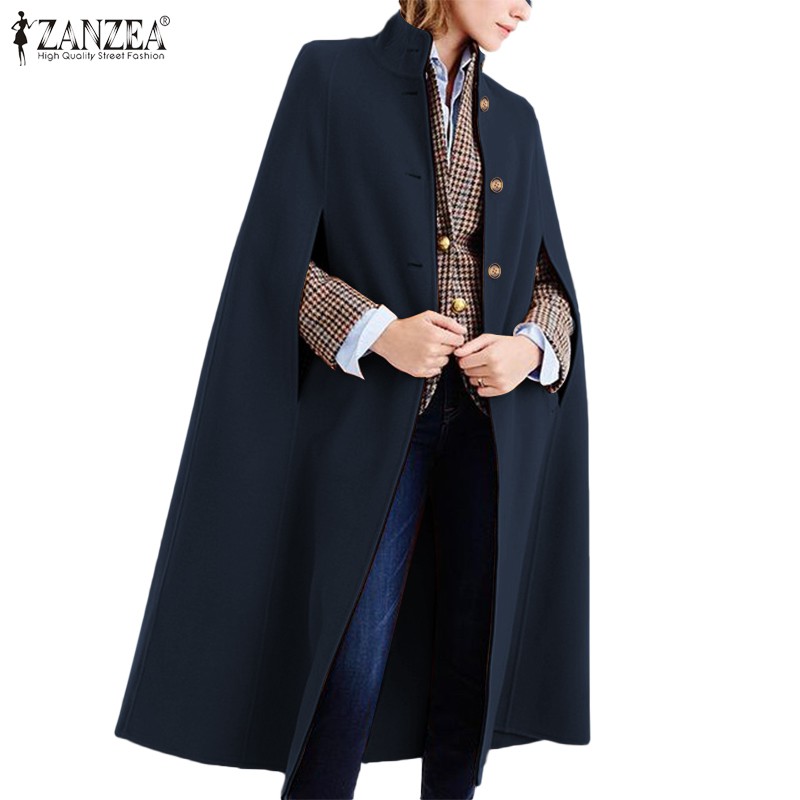 Áo Choàng Dài Dáng Rộng ZANZEA Thiết Kế Hàng Nút Dọc Phía Trước Cổ Điển Cho Nữ | BigBuy360 - bigbuy360.vn