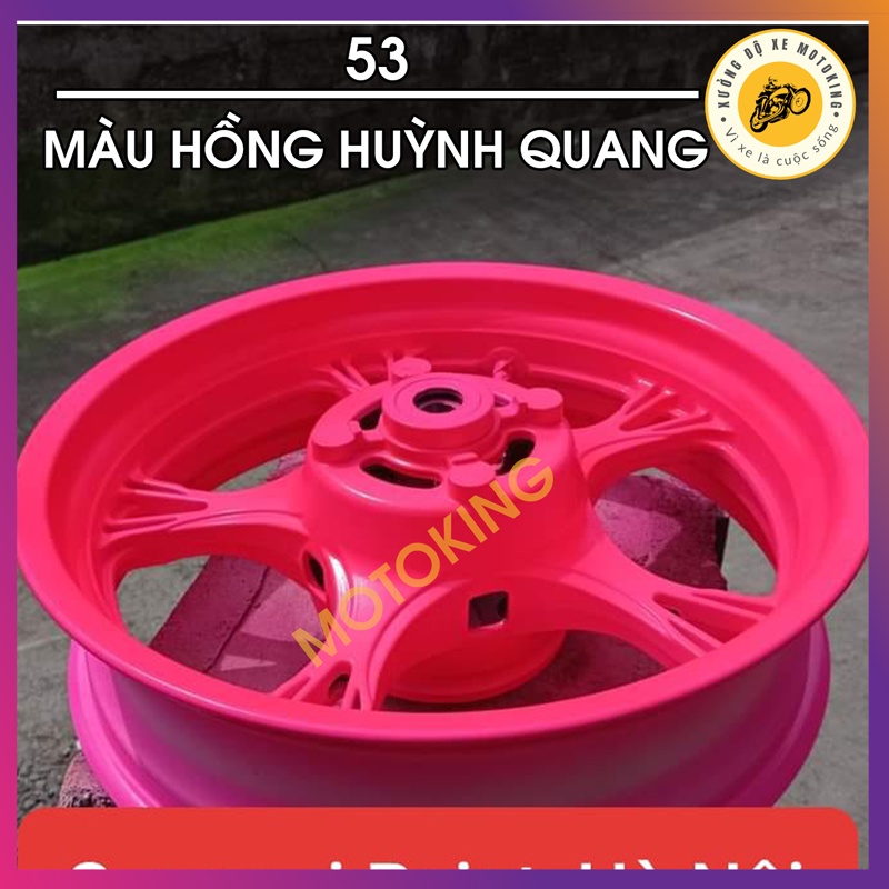 Combo sơn samurai màu hồng huỳnh quang 53 loại 2K chuẩn quy trình độ bền tới 5 năm 2K04 - UC1002 - 53 - 2K01