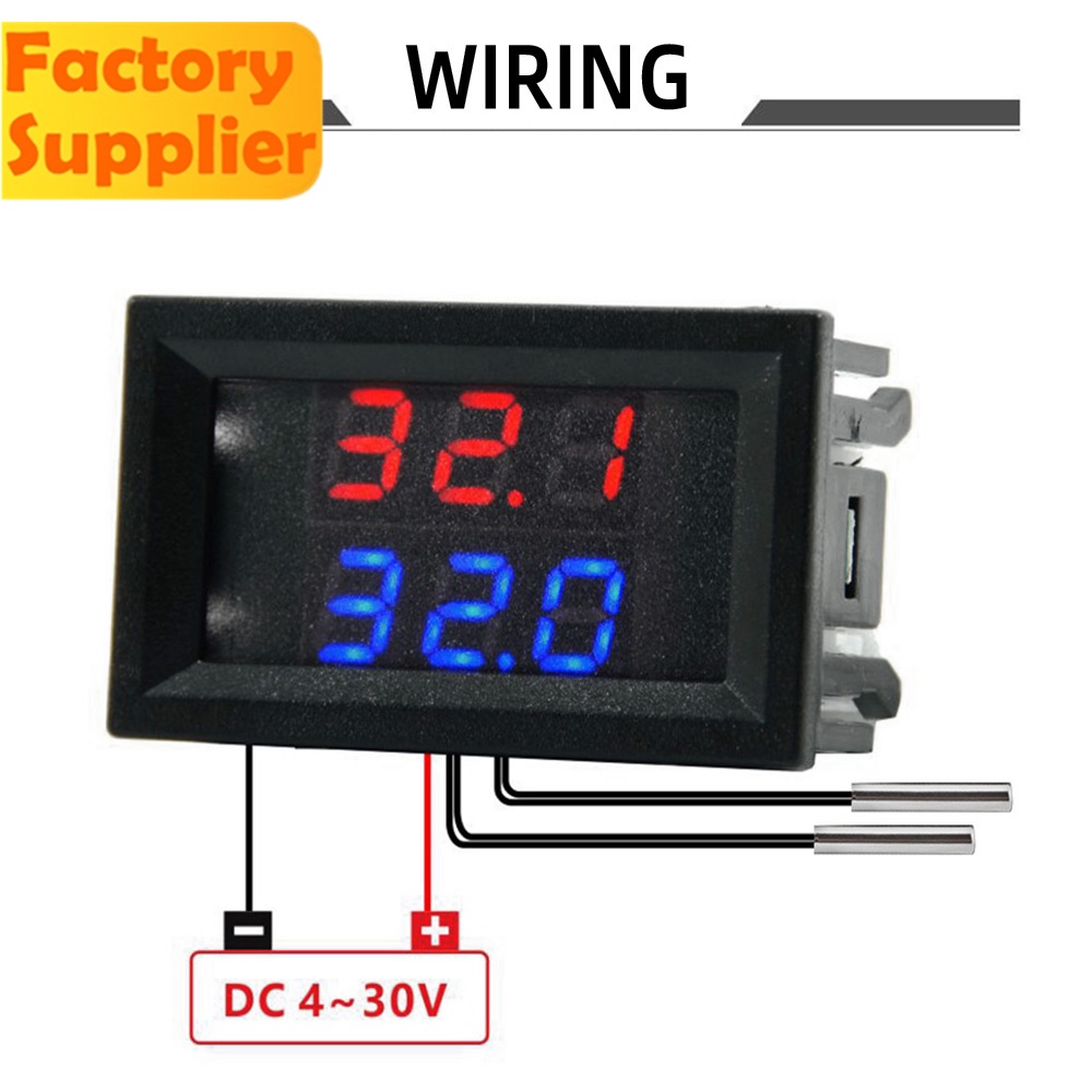 Nhiệt Kế Kỹ Thuật Số Pcb DC4-28V NTC Bằng Kim Loại Dài 1M Chống Thấm Nước