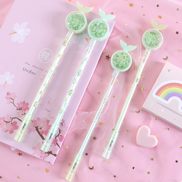 Bút nhũ chảy hình đuôi cá, tai thỏ, nơ siêu xinh ROSESHOP ( C08)
