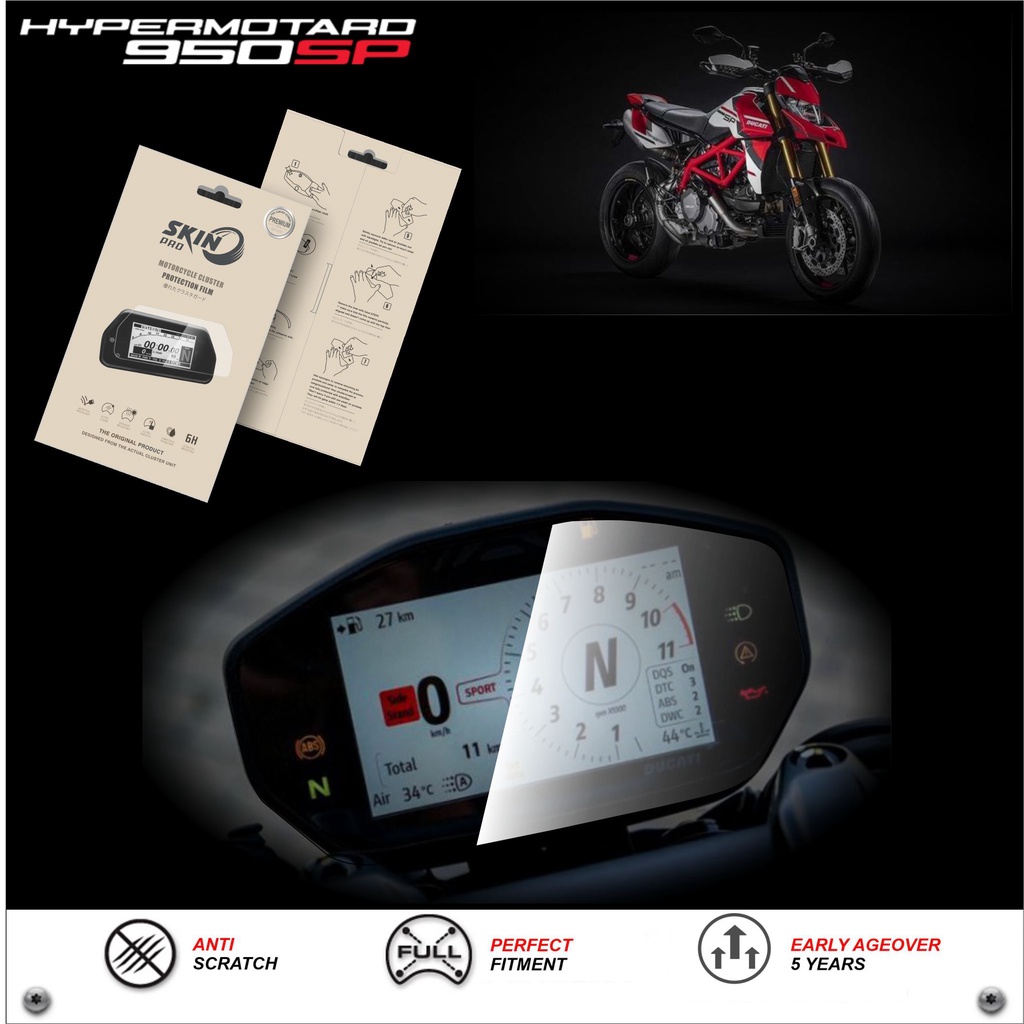Miếng dán PPF bảo vệ mặt đồng hồ xe DUCATI HYPERMOTARD 950 2019 đén 2023