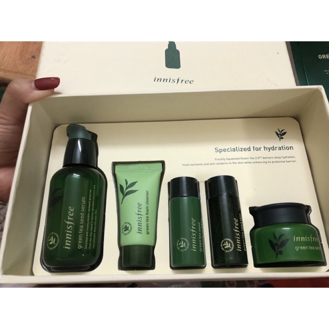 SET TINH CHẤT TRÀ XANH CHUYÊN SÂU INNISFREE CỰC ĐẸP &amp; SANG LUÔN