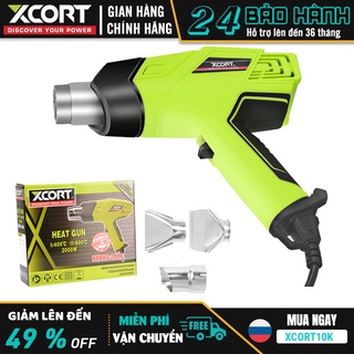 Máy thổi hơi nóng - Máy khò màng co - Máy khò nhiệt 2000W Tặng đầu thổi