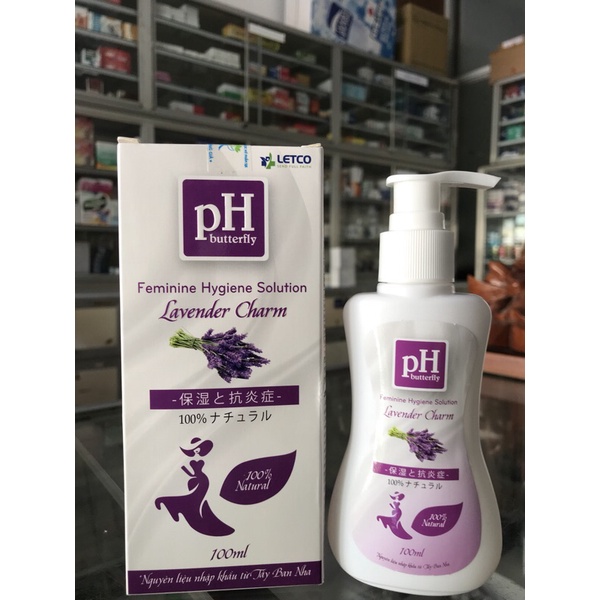 DUNG DỊCH VỆ SINH PHỤ NỮ PH BUTTERFLY- chai 100ml có vòi